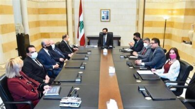 دياب بحث مع غجر ووفد المجموعة العمومية للإعمار في مشروع بناء مركز لتوليد الطاقة البديلة