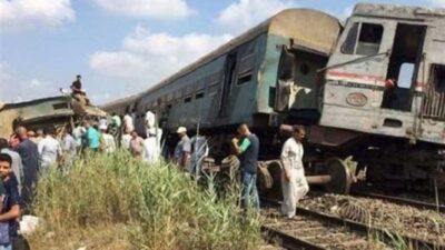 سجن 8 أشخاص على خلفية حادث تصادم القطارين بمصر