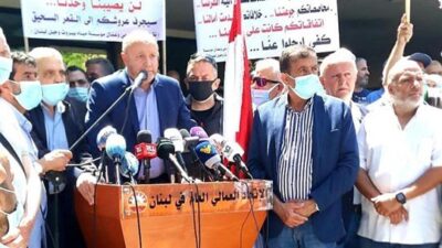 الأسمر خلال إعتصام أمام مقر الاتحاد احتجاجاً على تردي الأوضاع: صرخة تحذيرية
