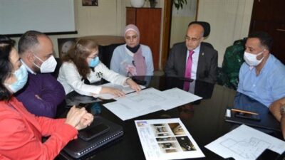 يمق بحث في دراسة مشروع إعادة ترميم مبنى بلدية طرابلس