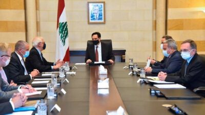اجتماع مع بوريل برئاسة دياب في السرايا الحكومية