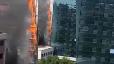 حريق ضخم في فندق بالعاصمة الإسبانية مدريد