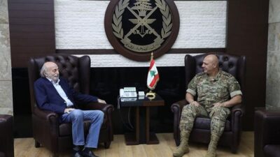 بالصورة: لقاء جمع عون وجنبلاط في اليرزة