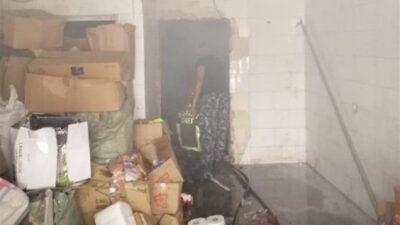 إخماد حريق عند مدخل بيروت الشمالي