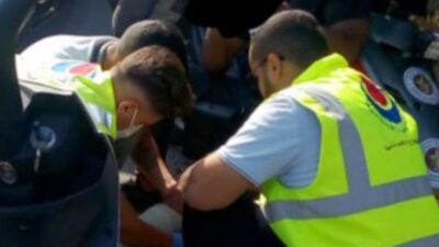 الدفاع المدني أسعف جريحين جراء حادث سير على طريق عام طيردبا