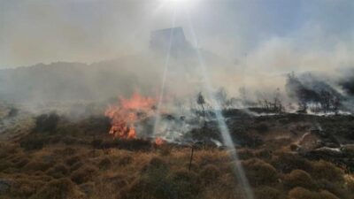 حريق في عاصون والاهالي يناشدون الدفاع المدني التدخل