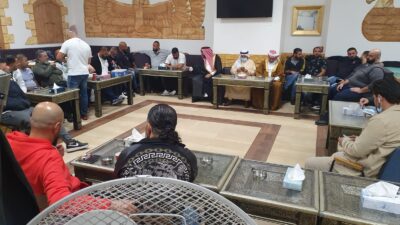 لقاء مشايخ ورجالات العشائر العربية في مدينة اسن الالمانية بدعوة من الشيخ عثمان الضاهرللتنديد في اعتقال ابناء العشائر في خلدة