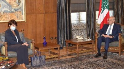 بري عرض مع السفيرة الفرنسية للأوضاع وتلقى برقيات من السيسي والكاظمي