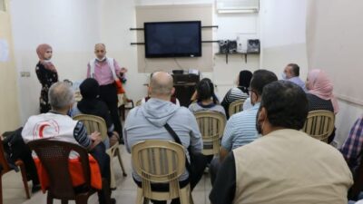 حلقة نقاش عن النفايات الصلبة في مخيم البداوي نظمه قسم التواصل المجتمعي في الاونروا