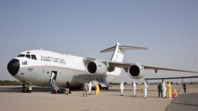 وصول طائرة كويتية إلى مطار رفيق الحريري على متنها 4 من مصابي التليل عولجوا في الكويت