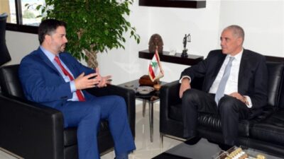 وزير الإقتصاد بحث مع سفير الإتحاد الأوروبي في البرنامج مع صندوق النقد