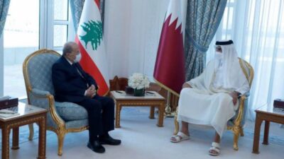 ‏الرئيس عون شكر امير قطر على وقوف بلاده الدائم الى جانب لبنان ورحب بأي استثمار تقوم به الدوحة في ظل الفرص الكثيرة والمتنوعة