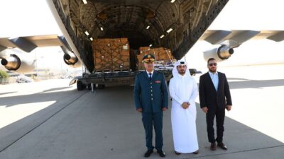 تسلم مواد غذائية مقدّمة من دولة قطر للجيش اللبناني