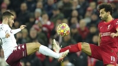 محمد صلاح يسجل وليفربول يفوز على أستون فيلا بهدف نظيف