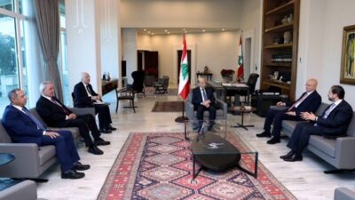 تصريح النائب فيصل كرامي باسم اللقاء التشاوري بعد لقائهم رئيس الجمهورية ميشال عون.