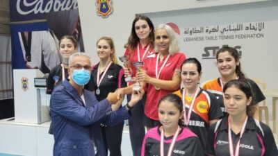 بطولة لبنان في كرة الطاولة: لقب لمحمد حمية وزوجي السيدات لسهاكيان والهبش