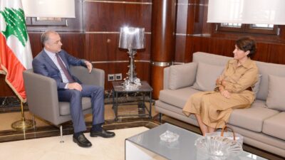 بوصعب بحث وسفيرة فرنسا في ملف الترسيم البحري والاستحقاق الرئاسي
