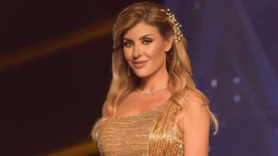 ريتا حرب تتألّق بأزياء نجا سعادة وفؤاد سركيس في حفل”مستر ليبانون”