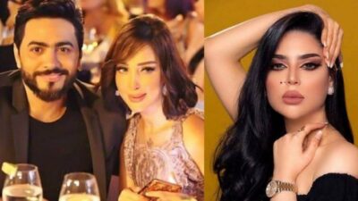 هكذا جاءت ردة فعل بسمة بوسيل على خبر زواج تامر حسني من جليلة وكان الرد صادم