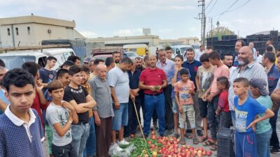 إعتصام لمزارعي عكار على مدخل سوق الخضار 