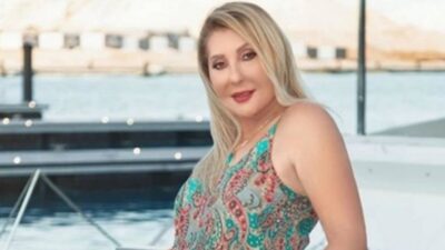 نادية الجندي تختال بفستان أحمر على أنغام “اللوك الجديد” لـ عمرو دياب-بالفيديو