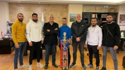 د. بديع إستقبل وفد أبطال نادي Top Team Academy في صيدا برئاسة عفارة وهنأهم على إنجازاتهم الدولية بحضور الشماس