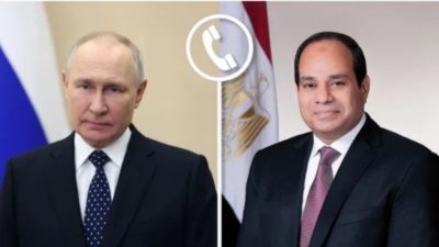 السيسي وبوتين: لوقف إطلاق النار في قطاع غزة