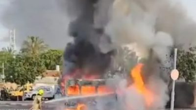 انفجار حافلة في إسرائيل