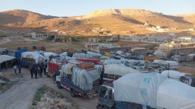 بالصور: لبنان يستأنف رحلات العودة الطوعية للنازحين