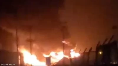 انفجار خزان نفطي بميناء الحديدة