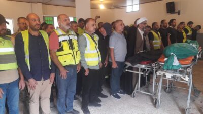 اتحاد بلديات قضاء بنت جبيل يناشد  المجتمع الدولي الى ضرورة التدخل لوقف تمادي العدو الإسرائيلي باستهداف الطواقم العاملة بالشأن الإنساني