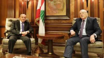 المستجدات السياسية بين بري وميقاتي والسفير القطري