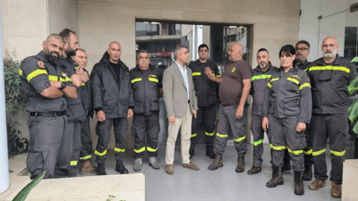 العميد فرح تفقد نقاط تمركز عناصر الدفاع المدني وأعطى توجيهاته بتقديم المساعدة الفورية للناخبين