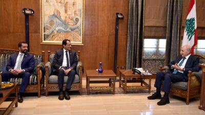 الرئيس بري تابع الاوضاع والمستجدات خلال إستقباله السفير القطري ، السفير غير المقيم لدولة انتيغوا وباربودا لدى دولة الكويت ، وحاكم مصرف لبنان
