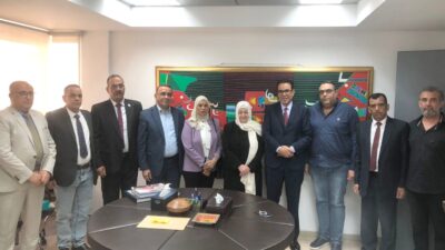 بهية الحريري استقبلت بحضور سعيفان وحميدي صقر وفد "النقابة العامة للعاملين بالغزل والنسيج في مصر" والبحث تناول التعاون المشترك بمجال التدريب النقابي