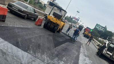 التحكم المروري: اعمال تزفيت على اوتوستراد جبيل المسلك الشرقي محلة نهر ابراهيم وحركة المرور كثيفة