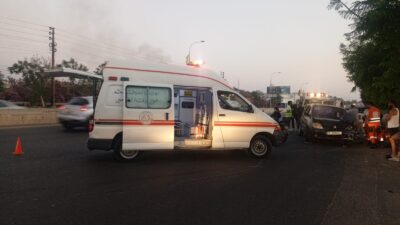 جريحان في حادث سير عند جسر الغازية