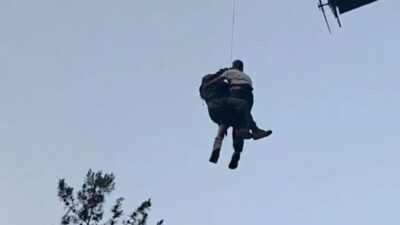 إنقاذ أحد الأشخاص في وادي قنوبين – بشري